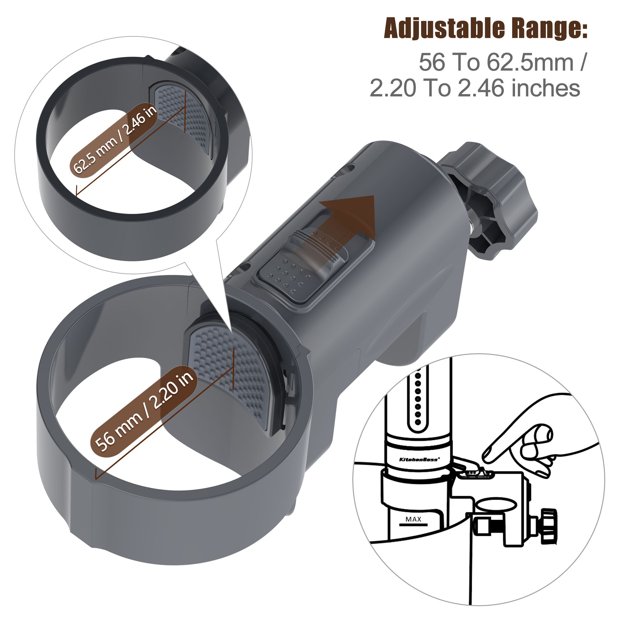 KitchenBoss Fixing bracket clamper for Sous Vide Slow Cooker G300, G310, G320, G321, G322 and G330